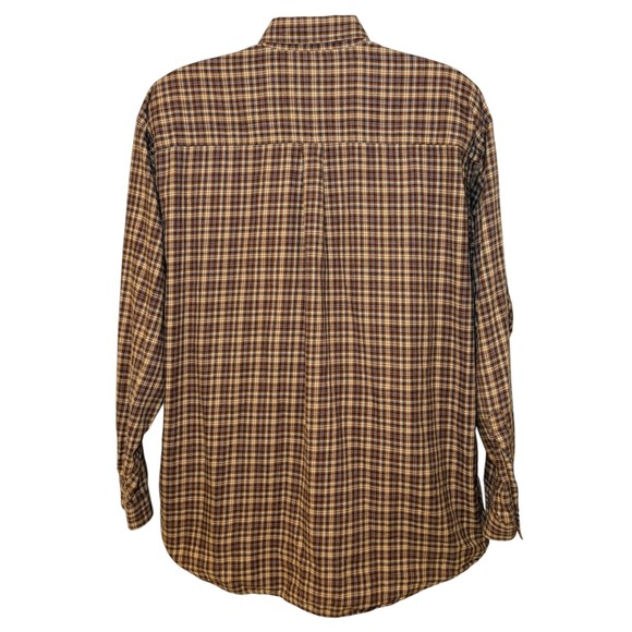 Patagonia Organic Cotton Brown Plaid Shirt Mens XL Button Up Long Sleeve - Picture 3 of 8